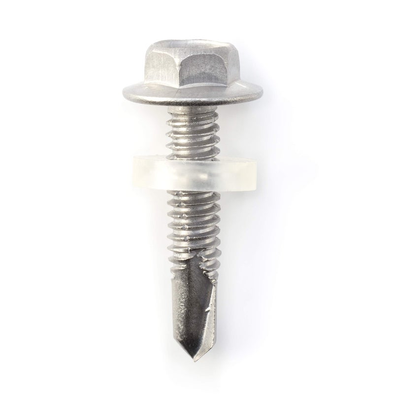 THE CIMPLE CO #12 Size, 1" Length (25mm) - Self Tapping/Drilling Screw - 410 Stainless Steel Screws - Long Wearing and Corrosion Hardy - Hex Washer Head - 100pcs - Image 4